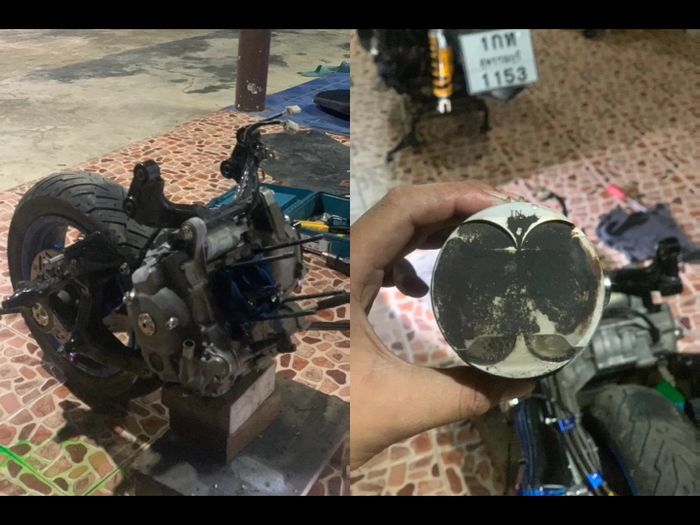 Akibat beras yang masuk ke ruang pembakaran lewat pipa saluran udara.