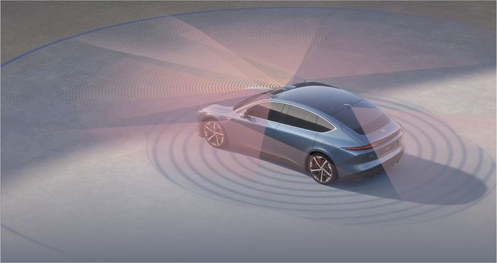Ilustrasi NIO Autonomous Driving (NAD) pada NIO ET5.