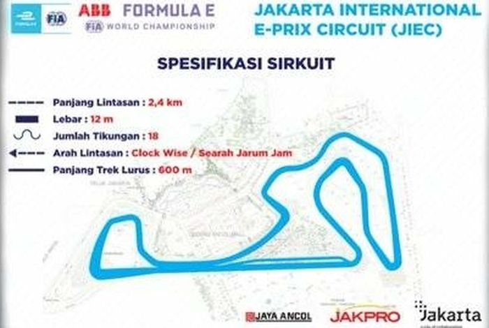 Layout Sirkuit Formula E Jakarta