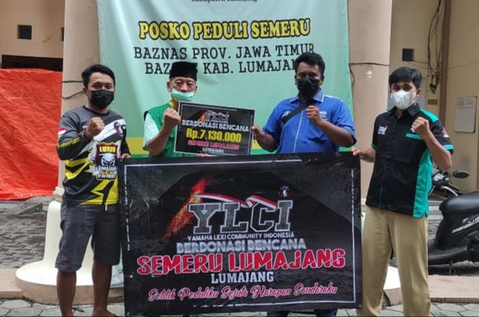 Yamaha Lexi Comnunity Indonesia (YLCI) salurkan bantuan untuk korban erupsi Gunung Semeru