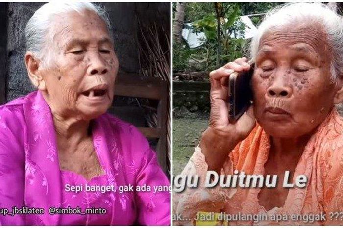 Inilah sosok Mbah Minto, nenek dari Klaten yang viral gara-gara video gagal mudik. Dapat THR dari Ganjar Pranowo