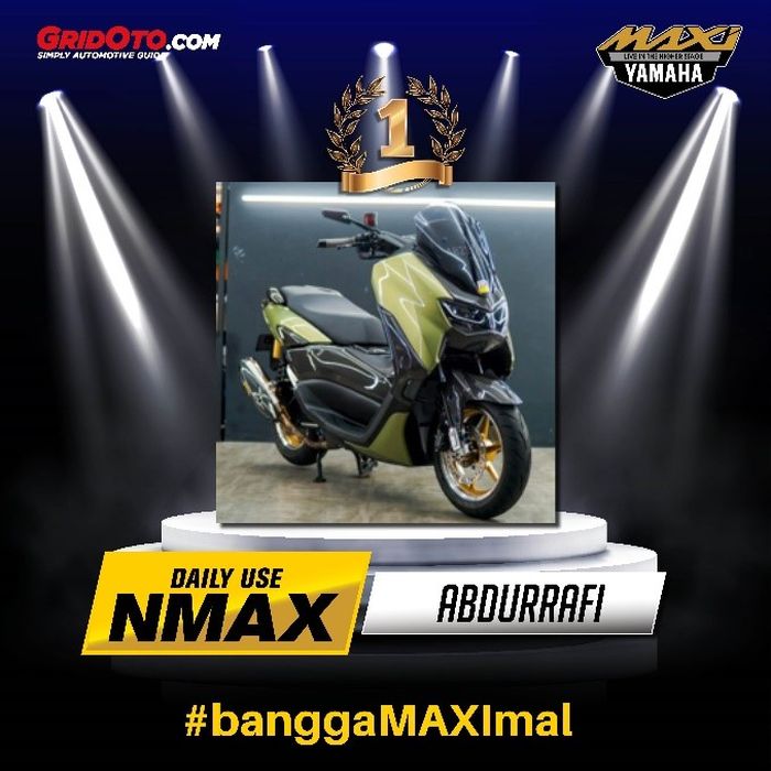Abdurrafi juara pertama di kelas Daily Use kategori Yamaha NMAX.