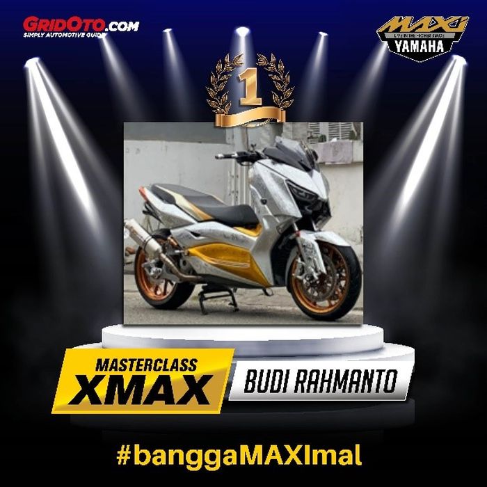 Budi Rahmanto peraih juara di kelas Masterclass kategori Yamaha XMAX.