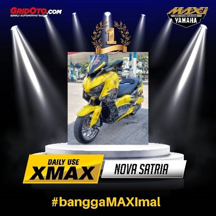 Nova Satria peraih juara di kelas Daily Use Kategori Yamaha XMAX.
