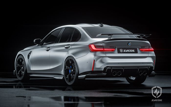 Tampilan belakang modifikasi BMW M3 dan M4 tampil agresif hasil garapan Zacoe