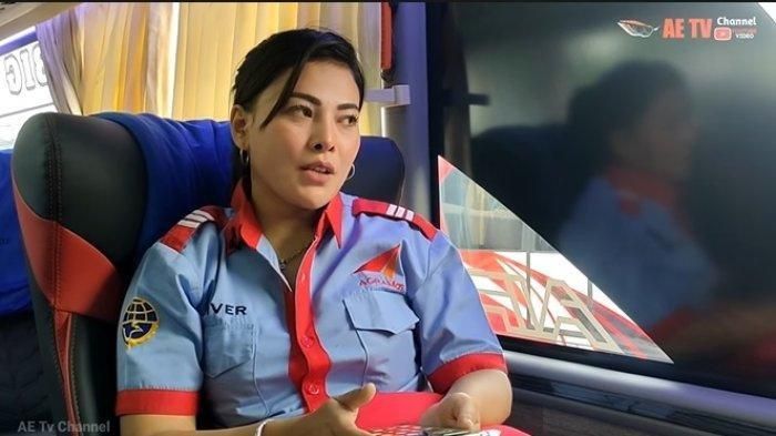 Liena Ozora. Sopir bus AKAP cantik dari PO Agra Mas