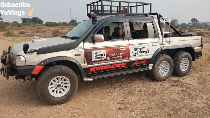 Modifikasi Ford Everest lawas kena ubahan ekstrem jadi pikap 6x6