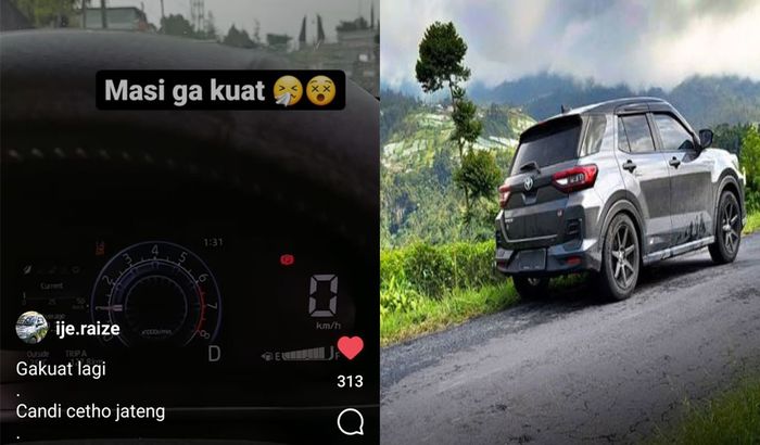 satu unit Toyota Raize GR Sport TSS CVT tak kuat nanjak di kawasan Candi Cetho, Jateng, begini tanggapan pabrikan