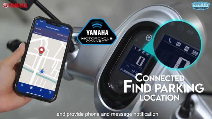 Yamaha Fazzio sudah dilengkapi fitur Y-Connect.