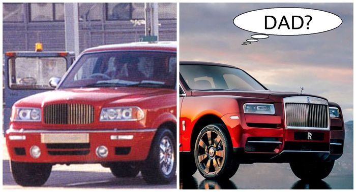 Tuh tampilan Bentley Dominator (kiri) mirip sama Rolls-Royce Cullinan (kanan).