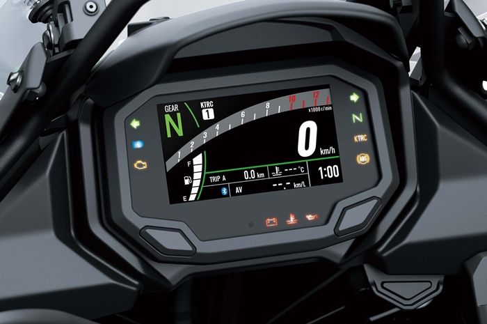 Panel instrumen Kawasaki Versys 650 2022 sudah layar TFT