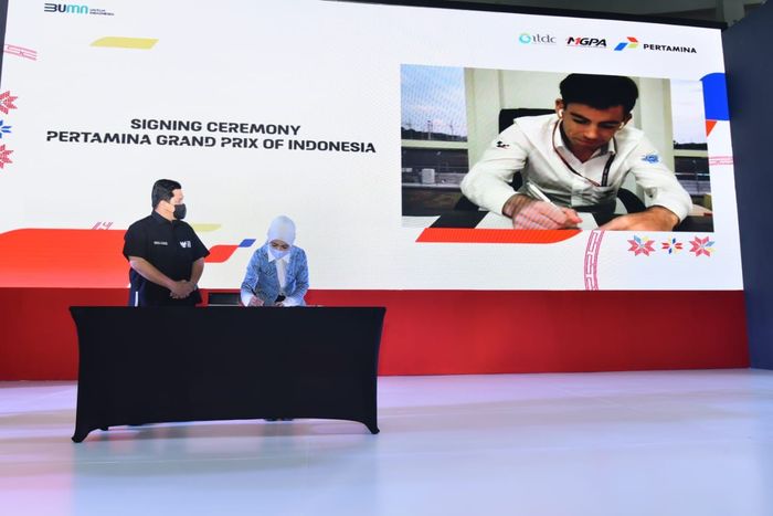 Penetapan nama Pertamina Grand Prix of Indonesia.