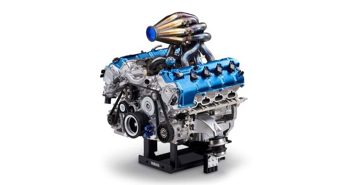 Mesin V8 berbahan bakar hidrogen hasil pengembangan Yamaha dan Toyota.