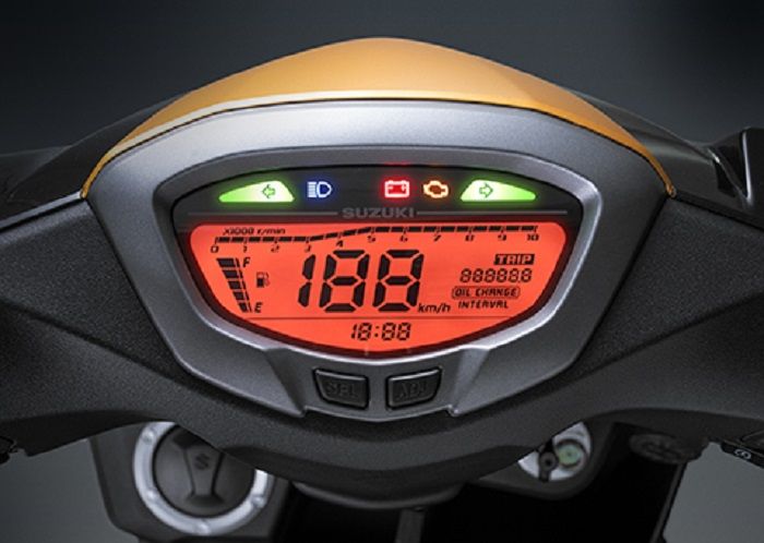 Panel instrumen digital milik Suzuki Swish 125