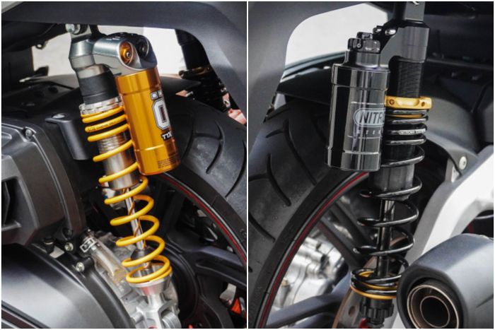 Suspensi belakangnya dibuat belang