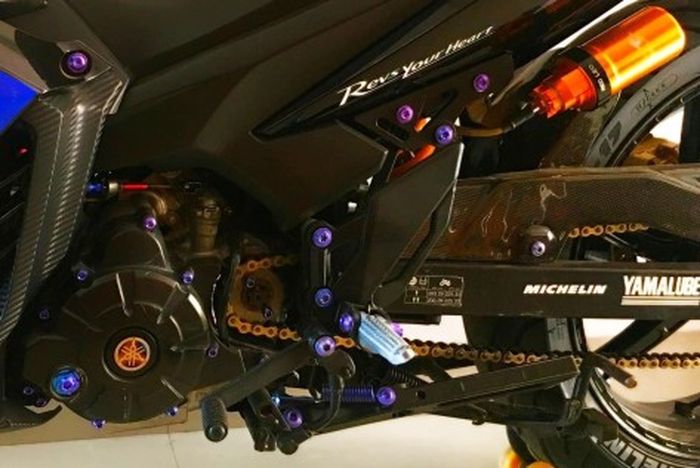 Suspensi belakang pakai produk RedLeo