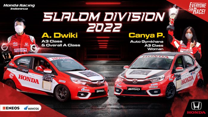 Lini pembalap Honda Racing Indonesia di kejurnas slalom atau Auto Gymkhana.