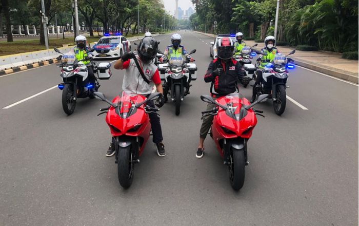 Gladi resik Parade Pembalap MotoGP yang diikuti oleh Ducati Jakarta