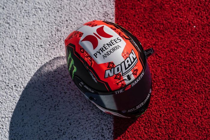 Helm edisi khusus GP Mandalika 2022 milik Alex Rins