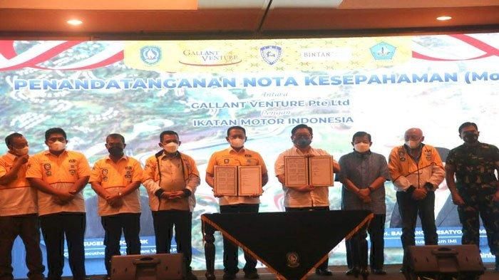 Bambang Soesatyo, Ketua Umum Ikatan Motor Indonesia tandatangani MoU pembangunan sirkuit F1 di Lagoi, Bintan, Kepulauan Riau