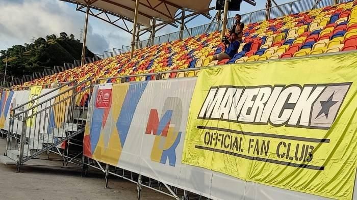 Tribun Fans Maverick Vinales di sirkuit Mandalika saat MotoGP Indonesia 2022