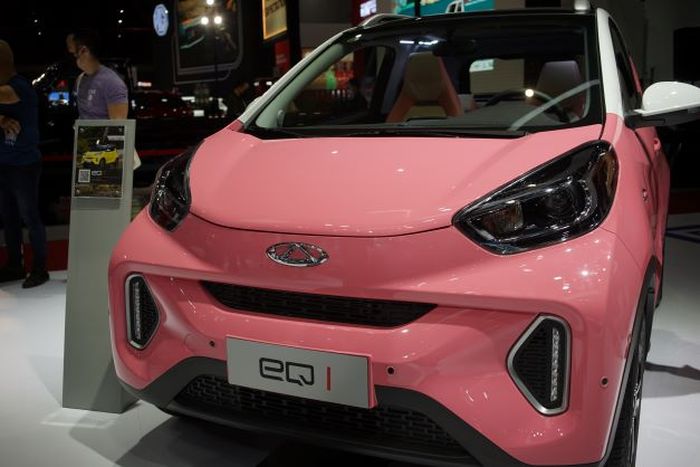 Chery EQ1, rangkanya terbuat dari aluminium yang ringan namun kokoh