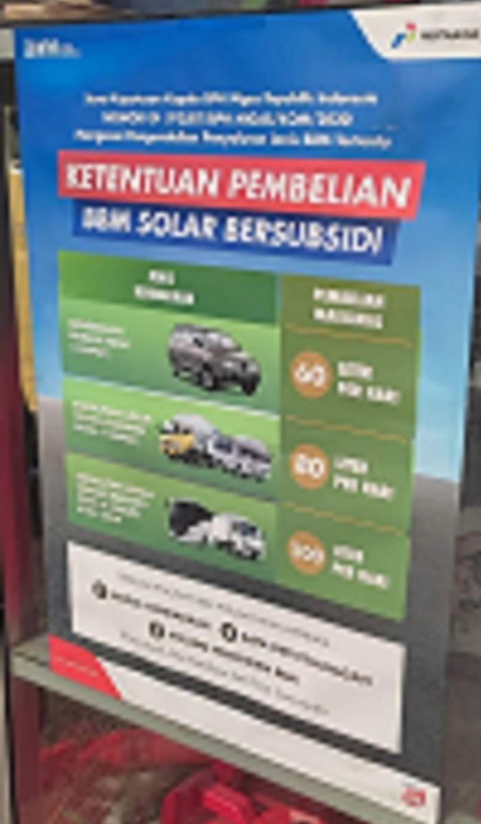 Aturan ketentuan pembelian Solar bersubsidi 