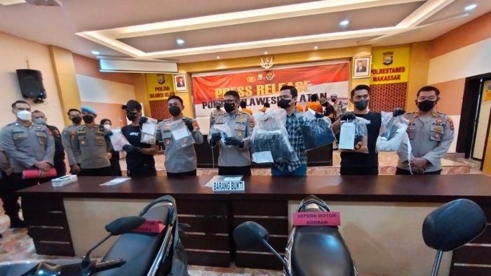 Konferensi Pers kasus penembakan anggota Dishub Makassar yang diotaki Kasatpol PP kota Makassar, M Iqbal Asnan