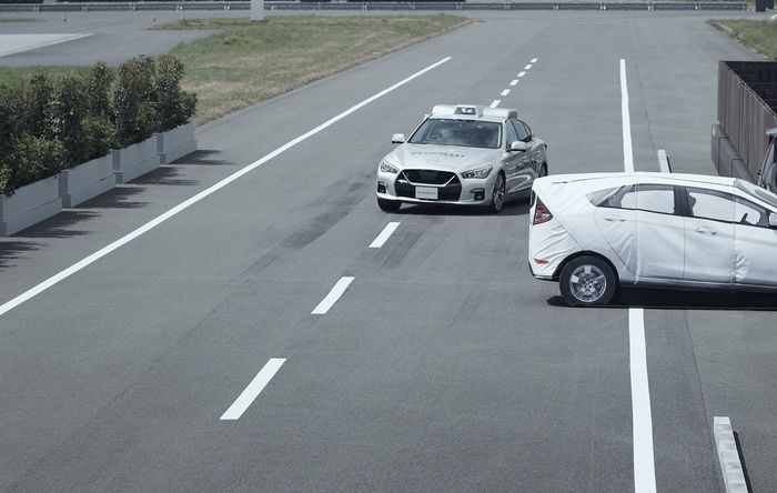 Nissan ProPILOT Concept Zero di salah satu skenario pengetesan.