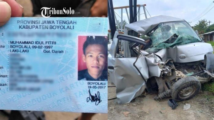 Muhammad Idul Fitri, pengemudi Gran Max yang selamat usai terjang bak truk trailer di pinggir jalan
