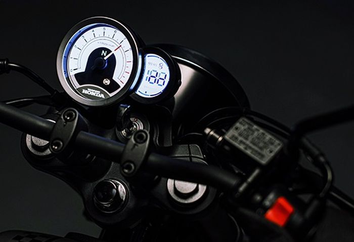 Panel instrumen Honda CB190SS kombinasi analog dan digital