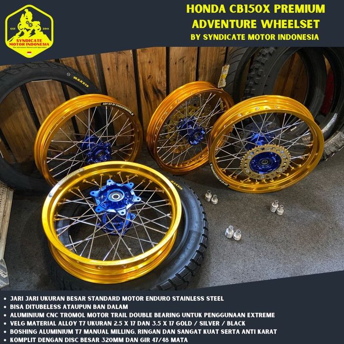Paket roda depan dan belakang untuk Honda CB150X