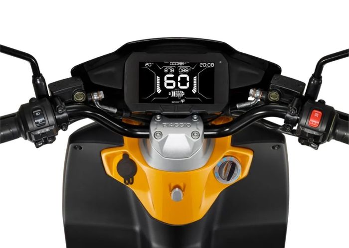 Tampilan panel instrumen Piaggio 1