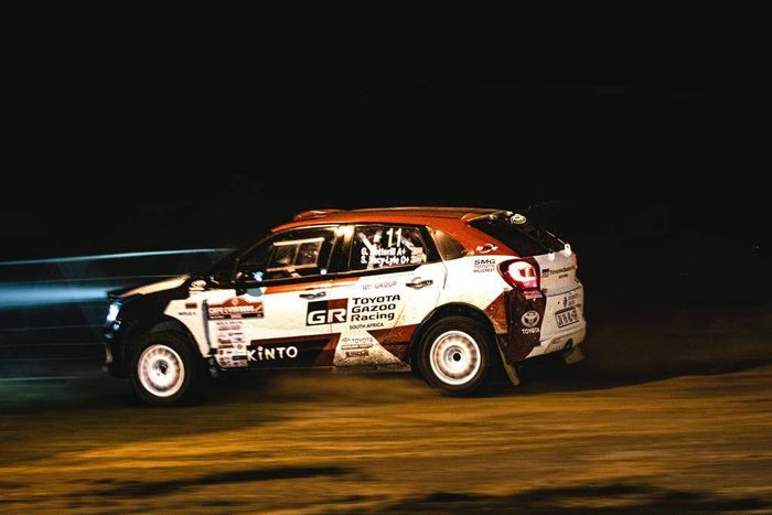 Toyota Starlet reli melakukan debut di Cape Overberg Rally.