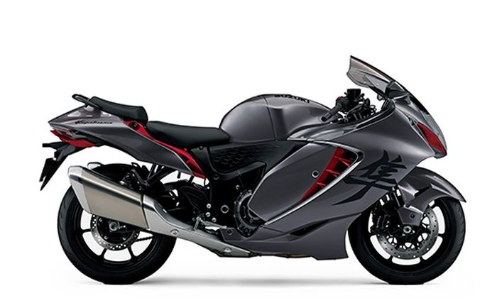 Suzuki Hayabusa 2022 warna Thunder Grey Metallic / Candy Darling Red