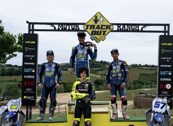 Pembalap Indonesia Aldi Satya Mahendra saat di VR46 Master Camp.