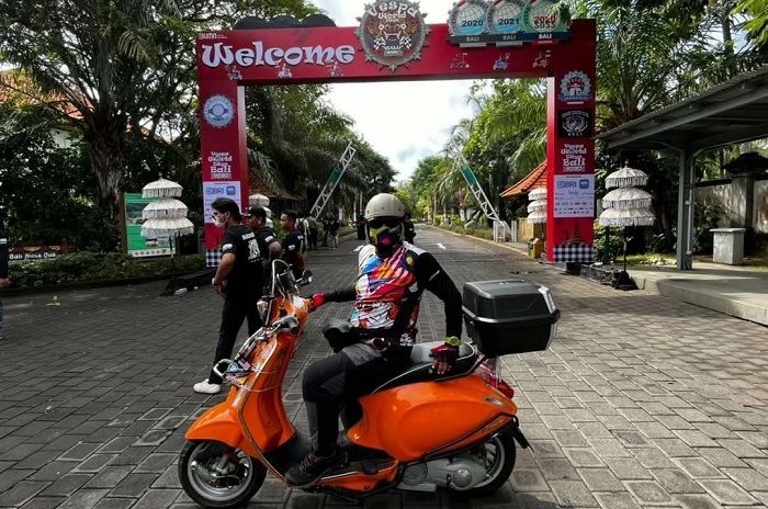 ZRzorro bersama dengan Vespa Sprint keluaran 2015 akhirnya tiba di Vespa World Days 2022 Bali