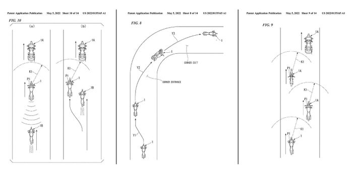 Gambar paten cara kerja sistem autopilot motor Honda