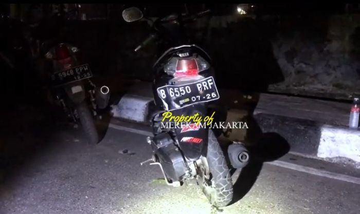 Yamaha Mio yang ikut disabet Mitsubishi Xpander di Rawasari, Cempaka Putih, Jakarta Pusat