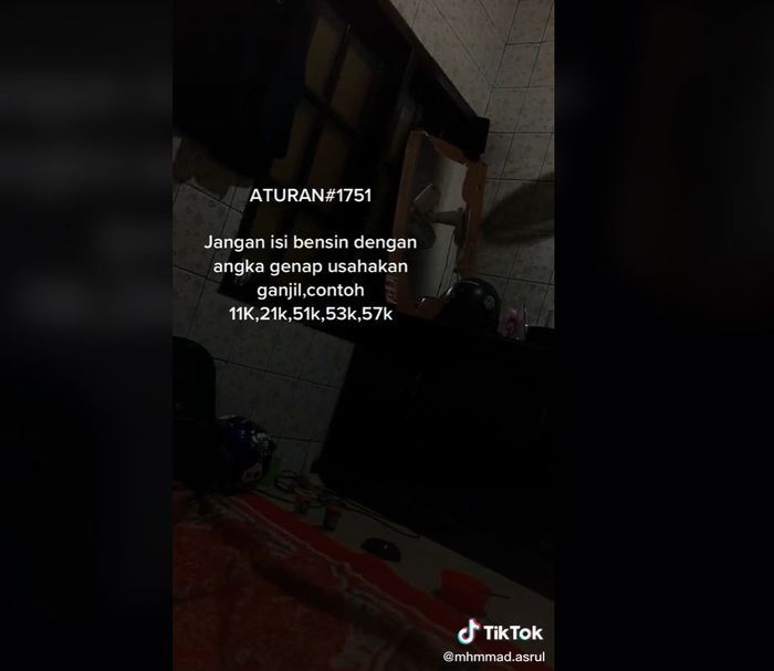 Cuplikan video ajakan belim BBM pakai nominal ganjil.