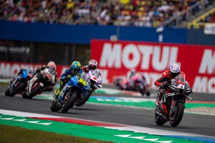 Aleix Espargaro di MotoGP Belanda 2022.