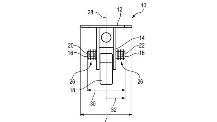 Gambar paten motor listrik BMW dengan desain ala mesin boxer