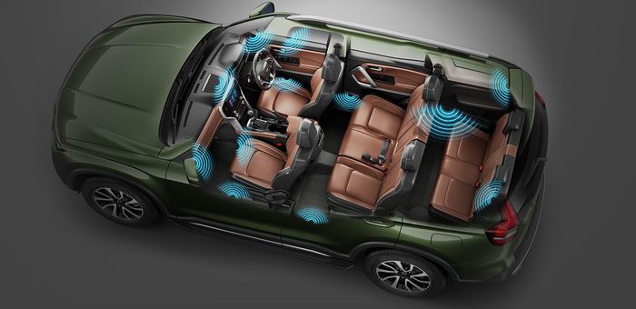 Salah satu fitur Mahindra Scorpio-N adalah sistem audio Sony dan interior berbalut kulit.