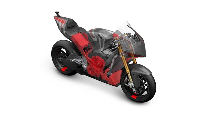 Komponen di dalam motor listrik Ducati V21L