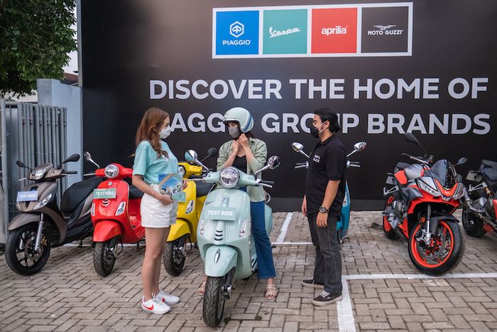 Motoplex Sinar Inti Jakarta Barat jadi rumah 4 merek yang bernaung di dalam Piaggio Gorup