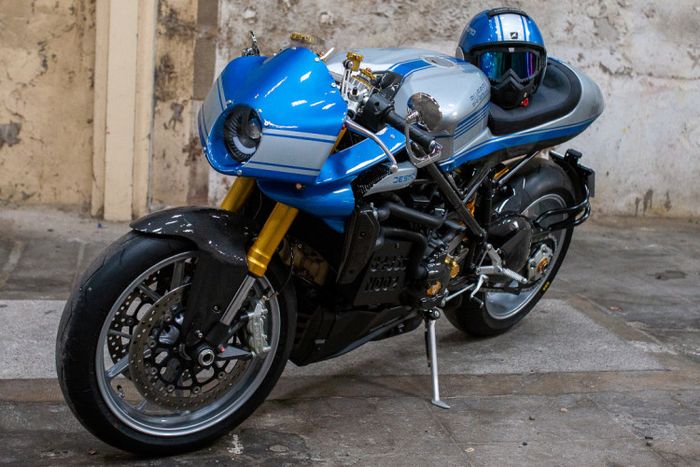 Ducati 848 SBK cafe racer yang sangar dan modern
