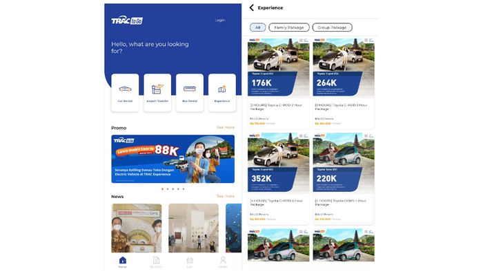 Sewa mobil listrik bisa lewat aplikasi TRAC to go 