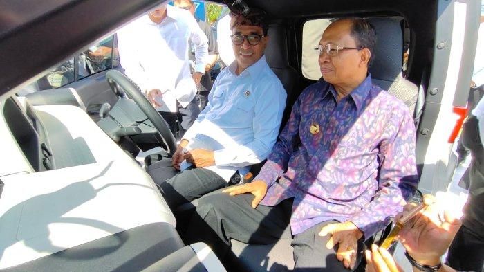 Gubernur Bali I Wayan Koster saat acara peresmian beroperasinya EV Smart Mobility &ndash; Joint Project di Sofitel Nusa Dua Bali, Rabu (27/07/2022). 