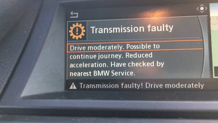 Ilustrasi transmission fault pada BMW 