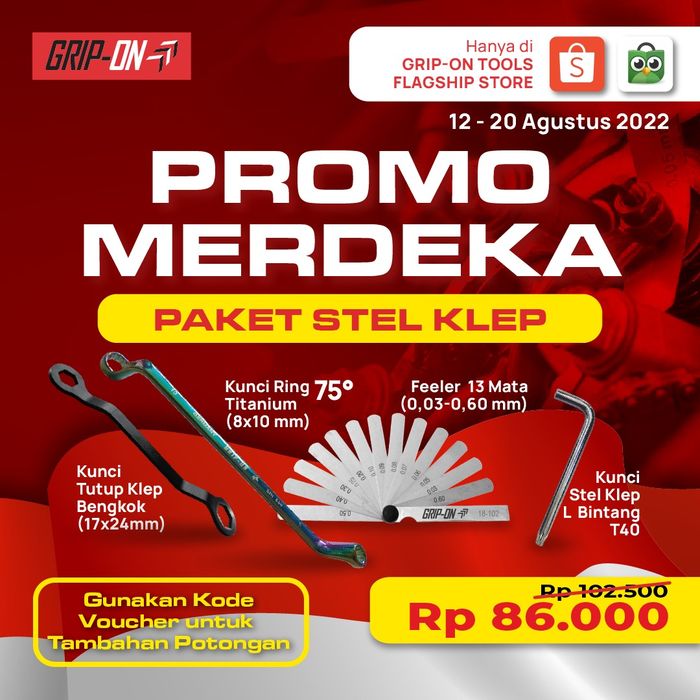 Promo Paket Stel Klep dari Grip On